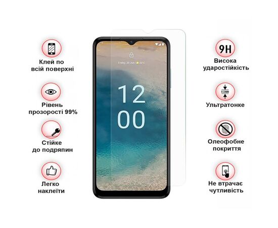 Скло захисне BeCover Nokia G22 3D Crystal Clear Glass (709250), зображення 4 Скло захисне BeCover Nokia G22 3D Crystal Clear Glass (709250), зображення 4