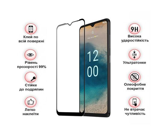 Скло захисне BeCover Nokia G22 Black (709249), зображення 4 Скло захисне BeCover Nokia G22 Black (709249), зображення 4