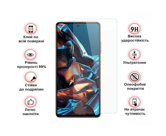 Стекло защитное BeCover Poco X5 Pro 5G 3D Crystal Clear Glass (709251), изображение 4 Стекло защитное BeCover Poco X5 Pro 5G 3D Crystal Clear Glass (709251), изображение 4