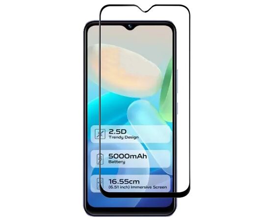 Скло захисне BeCover Vivo Y02/Y02A Black (709275), зображення 2 Скло захисне BeCover Vivo Y02/Y02A Black (709275), зображення 2