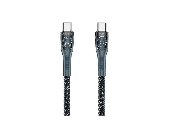 Дата кабель USB-C to USB-C 1.3m Lotto PD-B89CC Black Proda (PD-B89 (C-C)-BK)