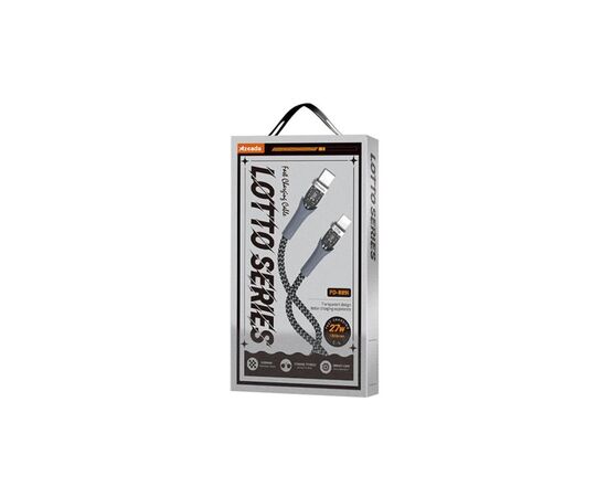 Дата кабель USB-C to Lightning Seeman PD-B94a Black Proda (PD-B89 (C-L)-BK), изображение 2 Дата кабель USB-C to Lightning Seeman PD-B94a Black Proda (PD-B89 (C-L)-BK), изображение 2