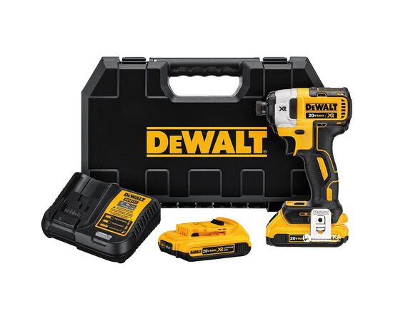 Шуруповерт DeWALT 18V XR Li-Ion, 2x2Ah, бесщеточный, 205 Нм, 3250 об/мин, кейс (DCF887D2), изображение 4 Шуруповерт DeWALT 18V XR Li-Ion, 2x2Ah, бесщеточный, 205 Нм, 3250 об/мин, кейс (DCF887D2), изображение 4