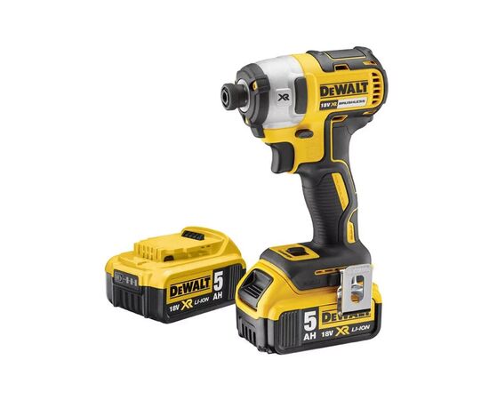 Шуруповерт DeWALT 18V XR Li-Ion, 2x5Ah, бесщеточный, 205 Нм, 3250 об/мин, кейс (DCF887P2), изображение 2 Шуруповерт DeWALT 18V XR Li-Ion, 2x5Ah, бесщеточный, 205 Нм, 3250 об/мин, кейс (DCF887P2), изображение 2