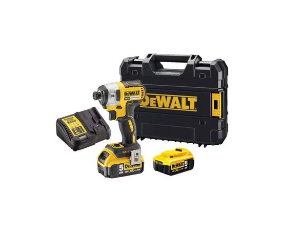 Шуруповерт DeWALT 18V XR Li-Ion, 2x5Ah, безщітковий, 205 Нм, 3250 об/хв, кейс (DCF887P2)