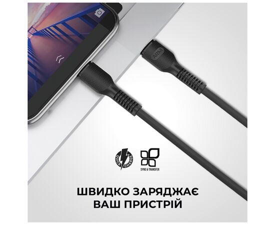 Дата кабель USB-C to USB-C 1.0m AR88 3A black Armorstandart (ARM65293), изображение 3