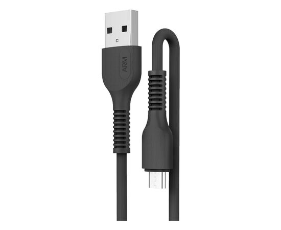 Дата кабель USB 2.0 AM to Micro 5P 1.0m AR88 2.4A black Armorstandart (ARM60003)