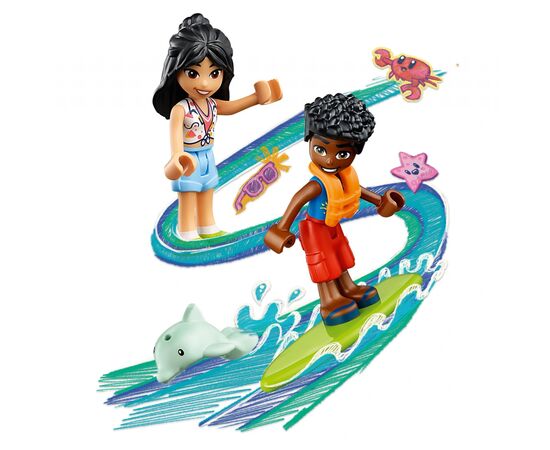 Конструктор LEGO Friends Развлечения на пляжном кабриолете (41725), изображение 4 Конструктор LEGO Friends Развлечения на пляжном кабриолете (41725), изображение 4