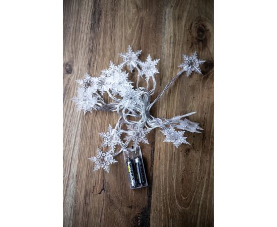 Гирлянда BPNY Снежинка White 3.5м, 2хАА, 1.2W (102973), изображение 2 Гирлянда BPNY Снежинка White 3.5м, 2хАА, 1.2W (102973), изображение 2
