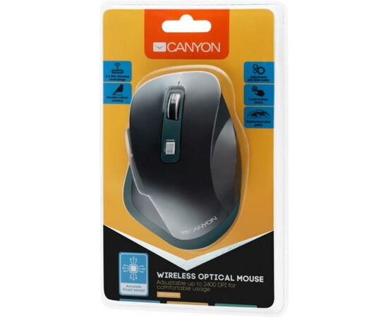 Мышка Canyon CNS-CMSW14DG Wireless Black-Blue (CNS-CMSW14DG), изображение 5 Мышка Canyon CNS-CMSW14DG Wireless Black-Blue (CNS-CMSW14DG), изображение 5