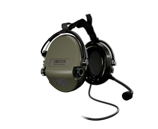 Наушники для стрельбы Sordin Supreme MIL CC Neckband Green PVC (76332-06-S), изображение 3 Наушники для стрельбы Sordin Supreme MIL CC Neckband Green PVC (76332-06-S), изображение 3