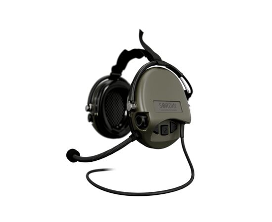 Навушники для стрільби Sordin Supreme MIL CC Neckband Green PVC (76332-06-S)