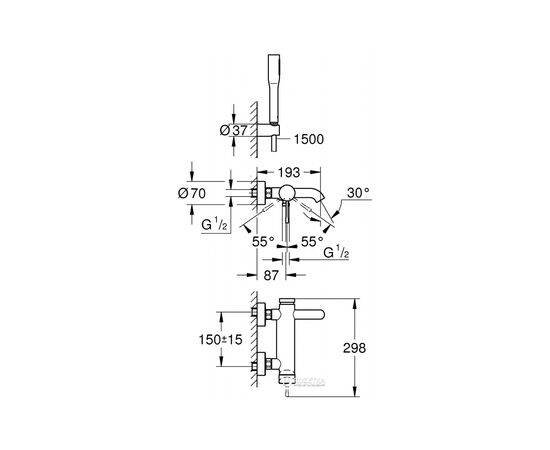 Смеситель Grohe Essence New (33628001), изображение 3 Смеситель Grohe Essence New (33628001), изображение 3