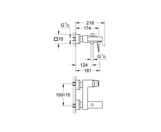 Смеситель Grohe Eurocube (23140000), изображение 6 Смеситель Grohe Eurocube (23140000), изображение 6