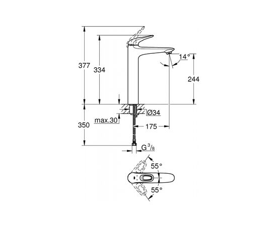 Смеситель Grohe Eurostyle (23570003), изображение 10 Смеситель Grohe Eurostyle (23570003), изображение 10
