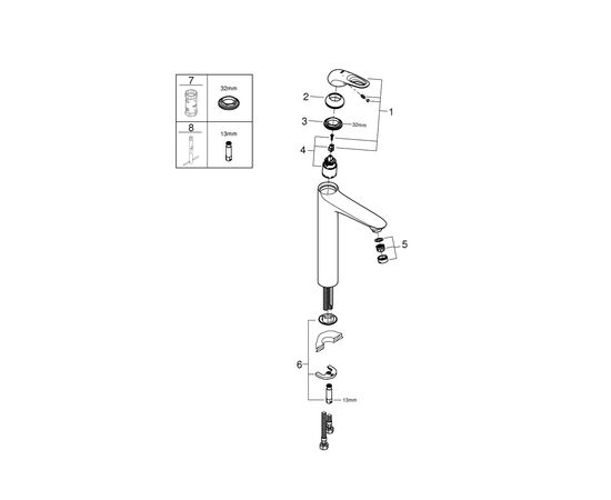 Смеситель Grohe Eurostyle (23570003), изображение 9 Смеситель Grohe Eurostyle (23570003), изображение 9