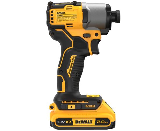 Шуруповерт DeWALT 18 В XR Li-lon, 2x2Ah, бесщеточный, 192 Нм, TSTAK (DCF840D2T), изображение 4 Шуруповерт DeWALT 18 В XR Li-lon, 2x2Ah, бесщеточный, 192 Нм, TSTAK (DCF840D2T), изображение 4