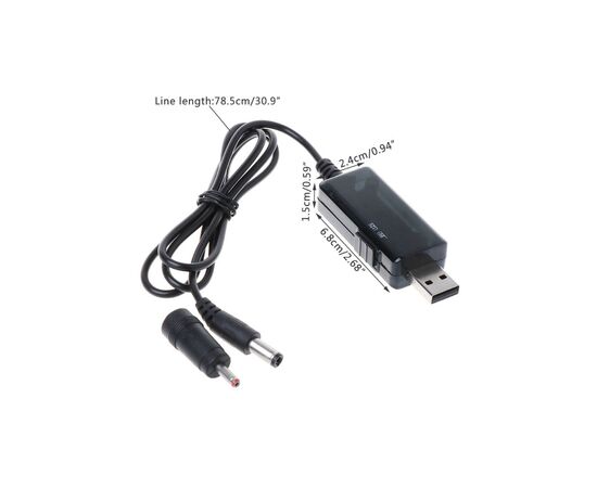 Кабель живлення USB 5V to DC 9V/12V 5.5*2.1/3,5*1,35 mm Dynamode (KWS-912V), зображення 4 Кабель живлення USB 5V to DC 9V/12V 5.5*2.1/3,5*1,35 mm Dynamode (KWS-912V), зображення 4