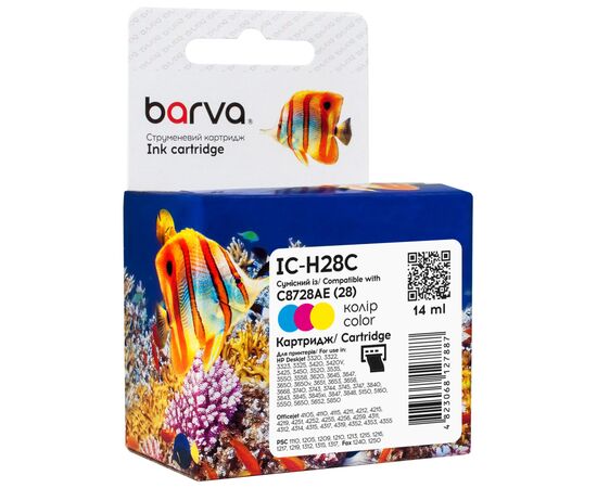 Картридж Barva HP 28 color/C8728AE, 14 мл (IC-H28C)