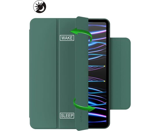 Чехол для планшета BeCover Magnetic Apple iPad 10.9" 2022 Dark Green (708533), изображение 3 Чехол для планшета BeCover Magnetic Apple iPad 10.9" 2022 Dark Green (708533), изображение 3