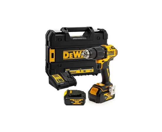 Шуруповерт DeWALT 18В XR Li-Ion, 4Ah, 65 Нм, 450-1650 об/мин, вес 1.2 кг, TSTAK (DCD709M2T)