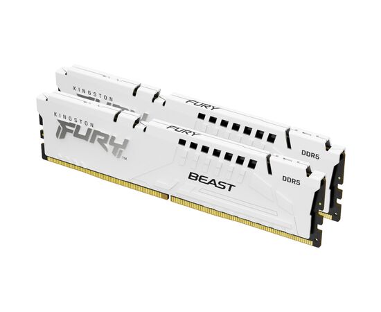 Модуль памяти для компьютера DDR5 32GB (2x16GB) 5200 MHz Beast EXPO White Kingston Fury (ex.HyperX) (KF560C36BWEK2-32)