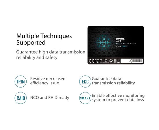 Накопитель SSD 2.5" 2TB Silicon Power (SP002TBSS3A55S25), изображение 5 Накопитель SSD 2.5" 2TB Silicon Power (SP002TBSS3A55S25), изображение 5