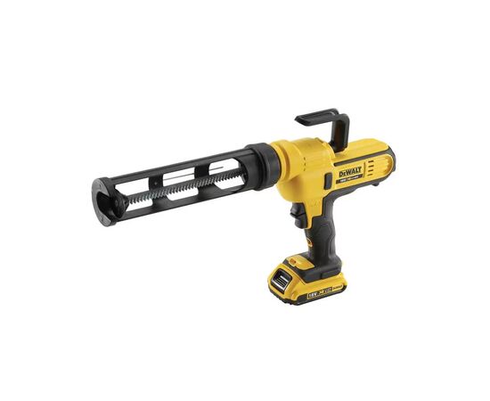 Пистолет для герметика DeWALT 18В XR Li-lon, 2Ah, контейнер 300 мл, кейс (DCE560D1), изображение 2 Пистолет для герметика DeWALT 18В XR Li-lon, 2Ah, контейнер 300 мл, кейс (DCE560D1), изображение 2