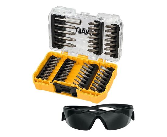 Набор бит DeWALT Torx, Philips, Pozidriv, Slotted,Ph1,Pz3, L=25, 50 мм, 47 шт, очки, Tough Case (DT70703)