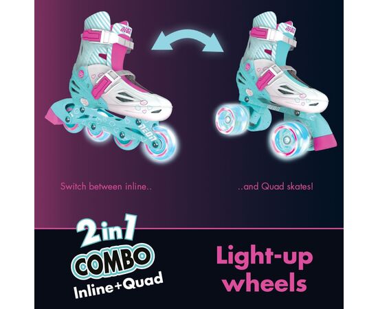 Роликовые коньки Neon Сombo Turquoise розмір 34-37 (NT10T4), изображение 5 Роликовые коньки Neon Сombo Turquoise розмір 34-37 (NT10T4), изображение 5