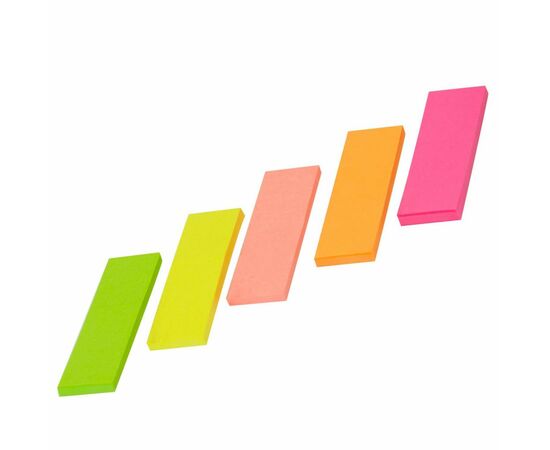 Стикер-закладка Buromax Plastic bookmarks 45x15mm, 5*30шт, rectangles, neon colors (BM.2331-98), изображение 2 Стикер-закладка Buromax Plastic bookmarks 45x15mm, 5*30шт, rectangles, neon colors (BM.2331-98), изображение 2