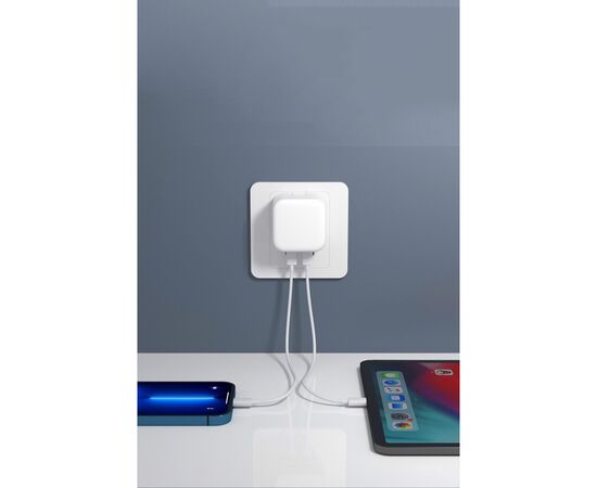 Зарядное устройство Armorstandart AMNWM3A 35W Dual USB-C Port Compact Power Adapter (ARM62264), изображение 3 Зарядное устройство Armorstandart AMNWM3A 35W Dual USB-C Port Compact Power Adapter (ARM62264), изображение 3