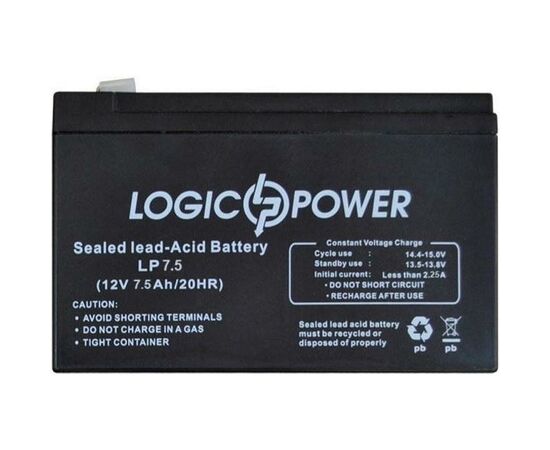 Батарея до ДБЖ 12В 7.5 Ач LogicPower (1074)