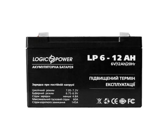 Батарея до ДБЖ LogicPower 6В 12 Ач (2572)