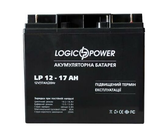 Батарея к ИБП LogicPower 12В 17 Ач (3329), изображение 3 Батарея к ИБП LogicPower 12В 17 Ач (3329), изображение 3
