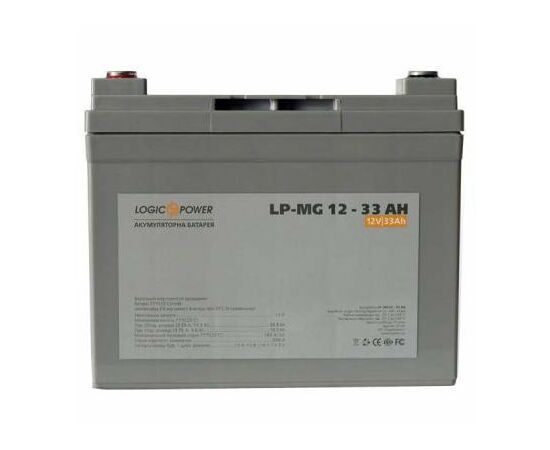 Батарея к ИБП LogicPower MG 12В 33Ач (3429), изображение 3 Батарея к ИБП LogicPower MG 12В 33Ач (3429), изображение 3