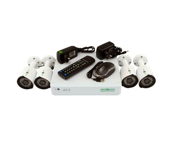 Комплект видеонаблюдения Greenvision GV-K-S13/04 1080P (5525)
