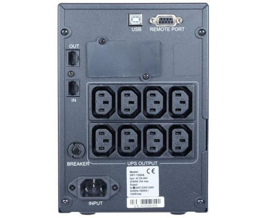 Источник бесперебойного питания Powercom SPT-1500-II LCD Powercom (SPT.1500.II.LCD), изображение 3 Источник бесперебойного питания Powercom SPT-1500-II LCD Powercom (SPT.1500.II.LCD), изображение 3