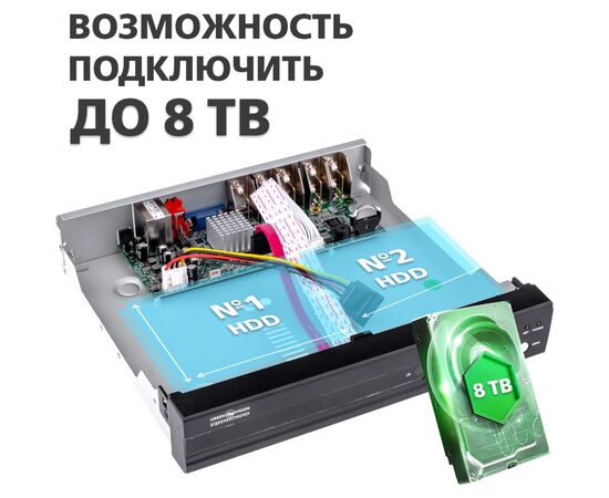 Регистратор для видеонаблюдения Greenvision GV-X-S028\8, изображение 5 Регистратор для видеонаблюдения Greenvision GV-X-S028\8, изображение 5