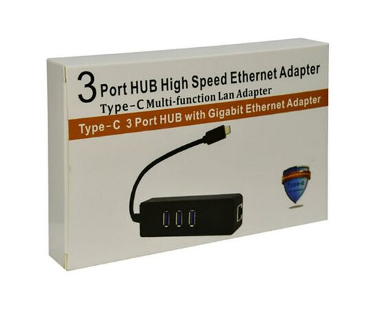 Перехідник Dynamode USB 3.1 Type-C - RJ45 Gigabit Lan, 3*USB 3.0 (USB3.1-TypeC-RJ45-HUB3), зображення 3