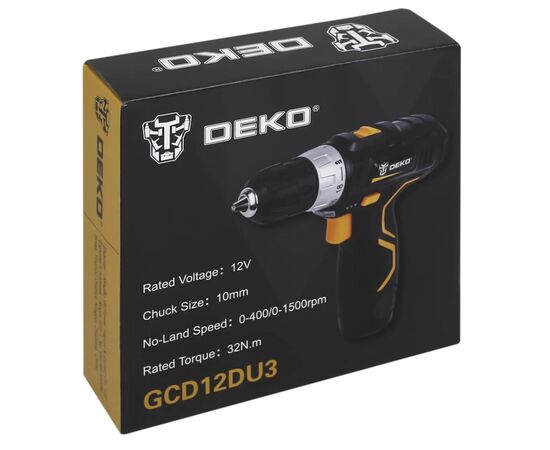 Шуруповерт Deko GCD12DU3-S1, зображення 8 Шуруповерт Deko GCD12DU3-S1, зображення 8