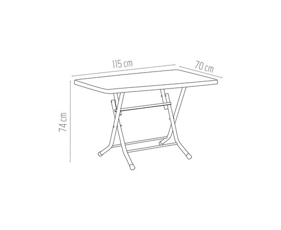 Стіл садовий Irak Plastik складаний 70х115 см білий (4598), зображення 3 Стіл садовий Irak Plastik складаний 70х115 см білий (4598), зображення 3