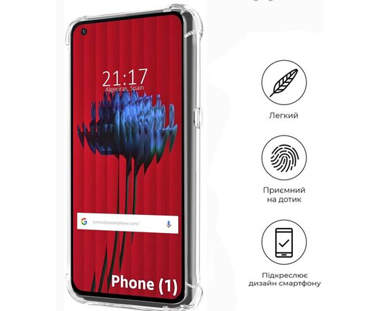 Чохол до мобільного телефона BeCover Anti-Shock Nothing Phone (1) Clear (709349), зображення 5