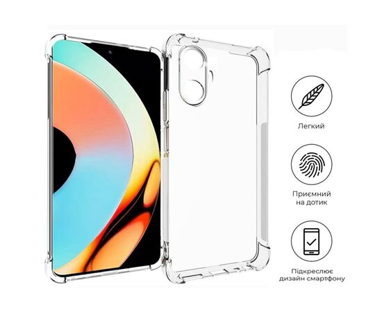 Чехол для мобильного телефона BeCover Anti-Shock Realme 10 Pro Plus 5G Clear (709333), изображение 5 Чехол для мобильного телефона BeCover Anti-Shock Realme 10 Pro Plus 5G Clear (709333), изображение 5