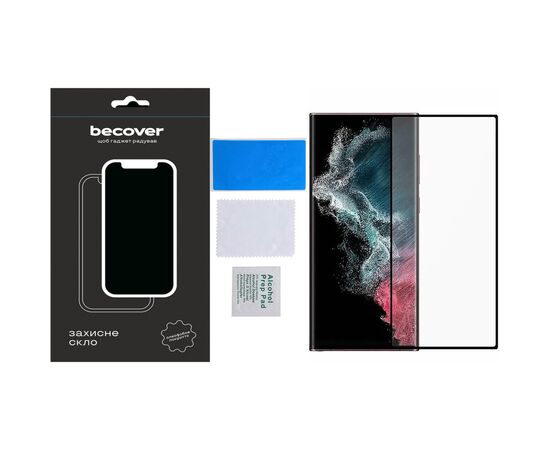 Стекло защитное BeCover Samsung Galaxy S23 Ultra SM-S918 Black (709285), зображення 3 Стекло защитное BeCover Samsung Galaxy S23 Ultra SM-S918 Black (709285), зображення 3