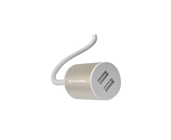 Зарядное устройство ColorWay 2USB 2.1A + кабель 1.2м white (CW-CHA004-WT), изображение 6 Зарядное устройство ColorWay 2USB 2.1A + кабель 1.2м white (CW-CHA004-WT), изображение 6