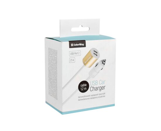 Зарядное устройство ColorWay 2USB 2.1A + кабель 1.2м white (CW-CHA004-WT), изображение 7 Зарядное устройство ColorWay 2USB 2.1A + кабель 1.2м white (CW-CHA004-WT), изображение 7