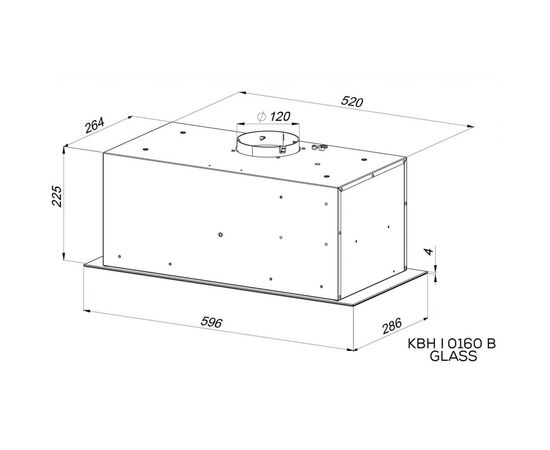 Вытяжка кухонная Kernau KBH I 0160 B GLASS, изображение 3 Вытяжка кухонная Kernau KBH I 0160 B GLASS, изображение 3