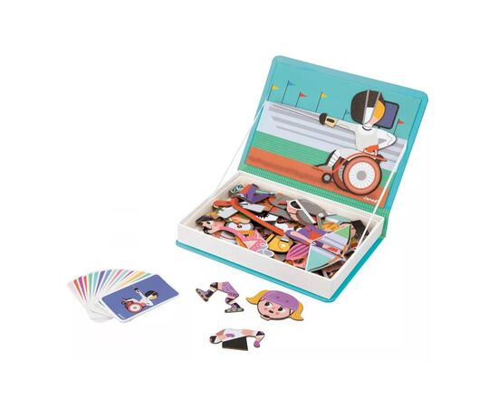 Развивающая игрушка Janod Магнитная книга Спорт (J02596), изображение 3 Развивающая игрушка Janod Магнитная книга Спорт (J02596), изображение 3