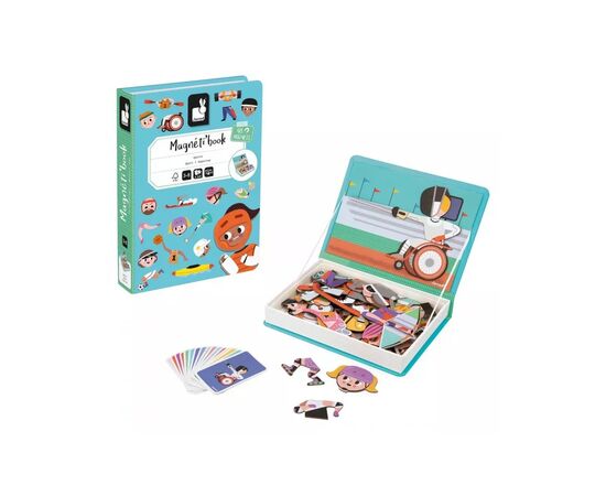 Развивающая игрушка Janod Магнитная книга Спорт (J02596), изображение 6 Развивающая игрушка Janod Магнитная книга Спорт (J02596), изображение 6